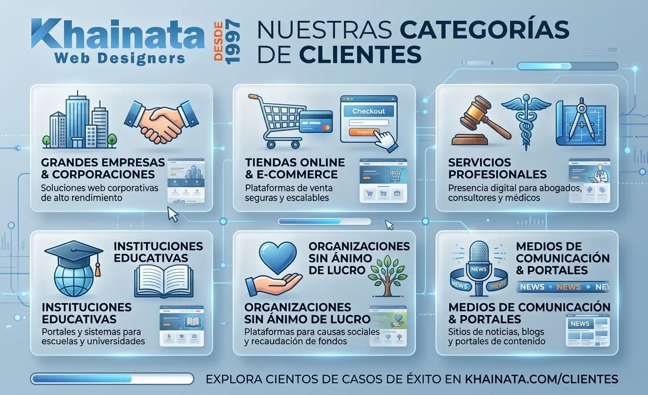 Portafolio de clientes de Khainata – Diseño Web y Hosting en Bolivia